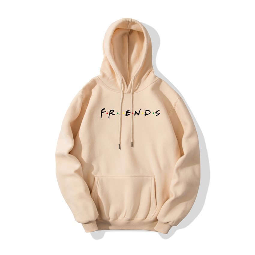 Image of Letter Printed Men's And Women's Hoodie Plush Casual Coat