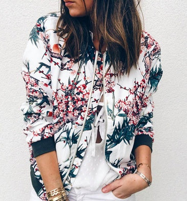 Image of Incredibly beautiful and cozy jacket with a floral pattern