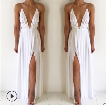 Image of Bigsweety Sexy Maxi Jurk Vrouwen Mouwloze Backless Boho Lange Jurk Bruidsmeisje Formele Summer Party Bandage Slit Jurk Vestidos