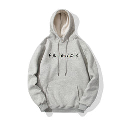 Image of Letter Printed Men's And Women's Hoodie Plush Casual Coat