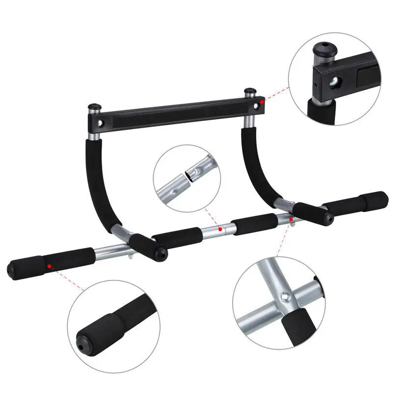 Image of Adjustable Chin up Bar Exercise Home Workout Gym Training Door Frame Horizontal Pull up Bar Sport Fitness Equipments