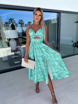 Image of Women's Fashion Hollowed-out Large Skirt Camisole Gown Dress
