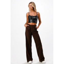 Image of Erin Espresso Corduroy Wide Leg Pant
