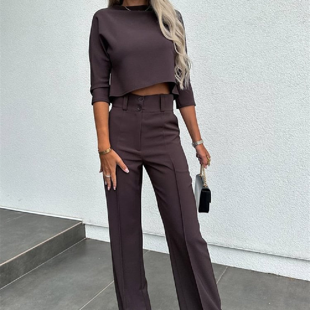 Image of Fashion Tops High Waist Wide Leg
