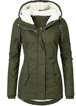 Image of Plus velvet padded cotton clothing