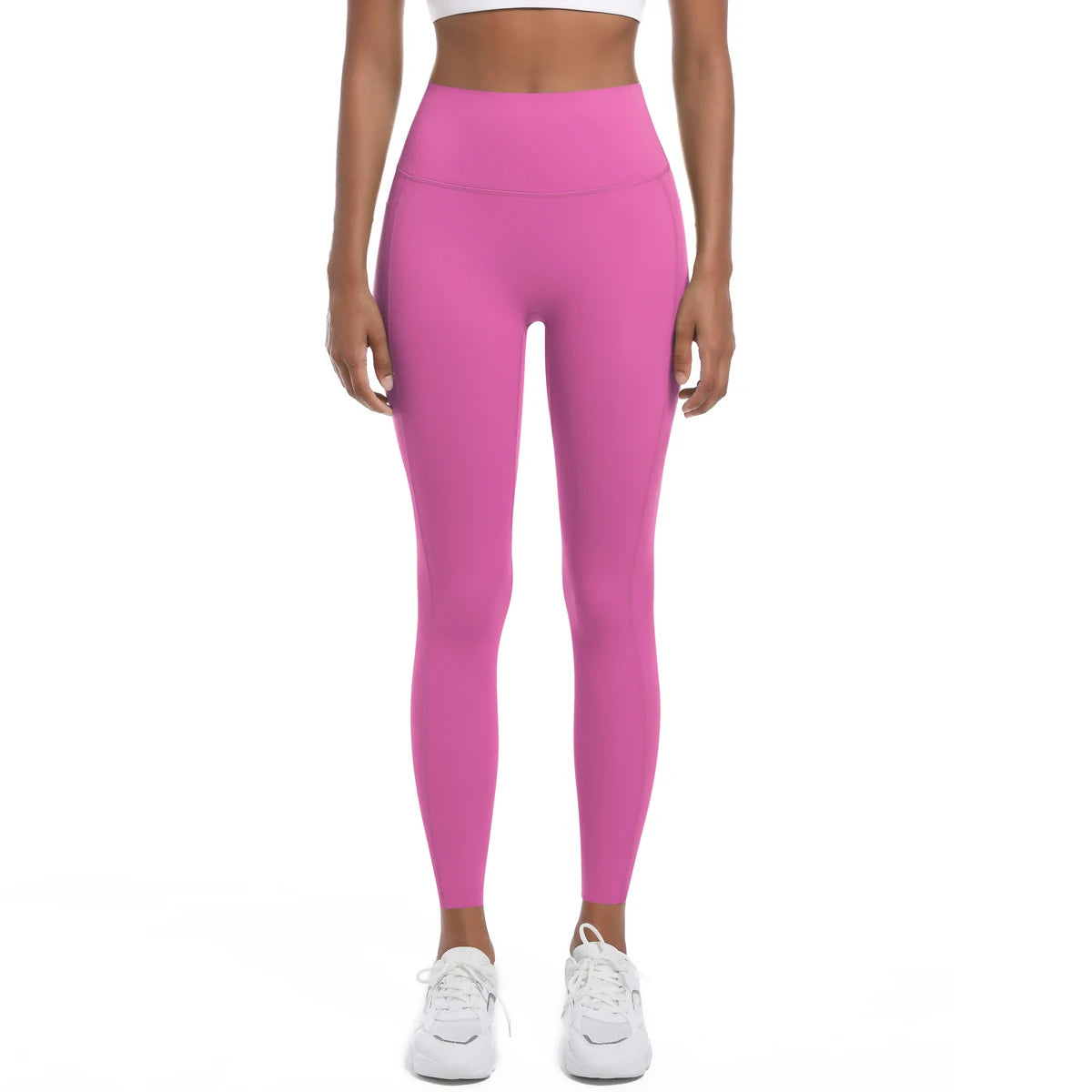 Women'S Leggings Stretch Yoga Pants Tights with Pockets High Waist Push up Fitness Running Sportswear Solid Color Pants