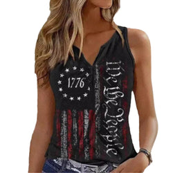Image of V-neck Buttons Sleeveless 3D Digital Casual Loose Vest