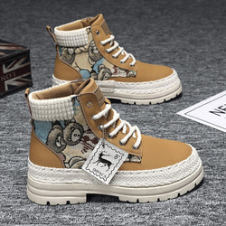 Image of Men's Casual All-match Worker Boot High-top Shoes