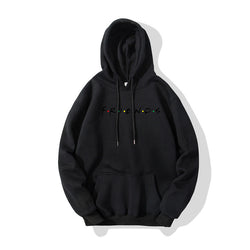 Image of Letter Printed Men's And Women's Hoodie Plush Casual Coat