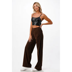 Image of Erin Espresso Corduroy Wide Leg Pant