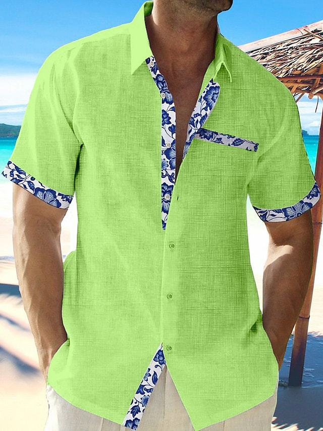 Image of Men's Summer Vacation Seaside Casual Shirts