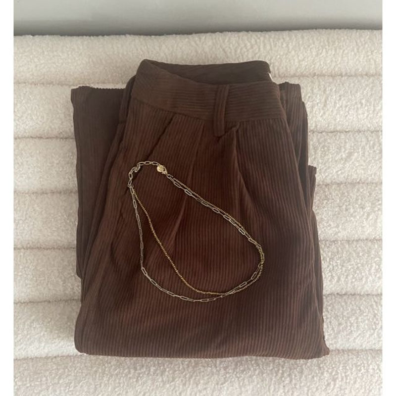 Image of Erin Espresso Corduroy Wide Leg Pant