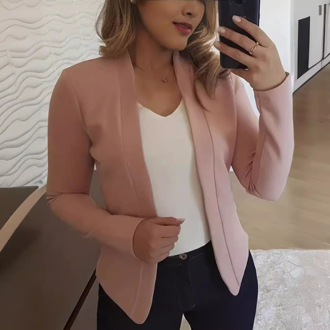 Image of Small Suit Long Sleeve Cardigan Jacket Top