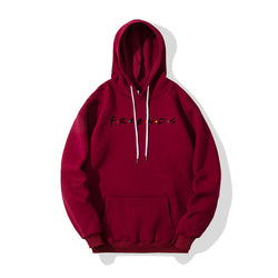 Image of Letter Printed Men's And Women's Hoodie Plush Casual Coat