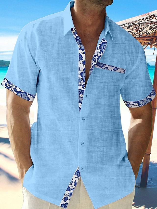 Image of Men's Summer Vacation Seaside Casual Shirts