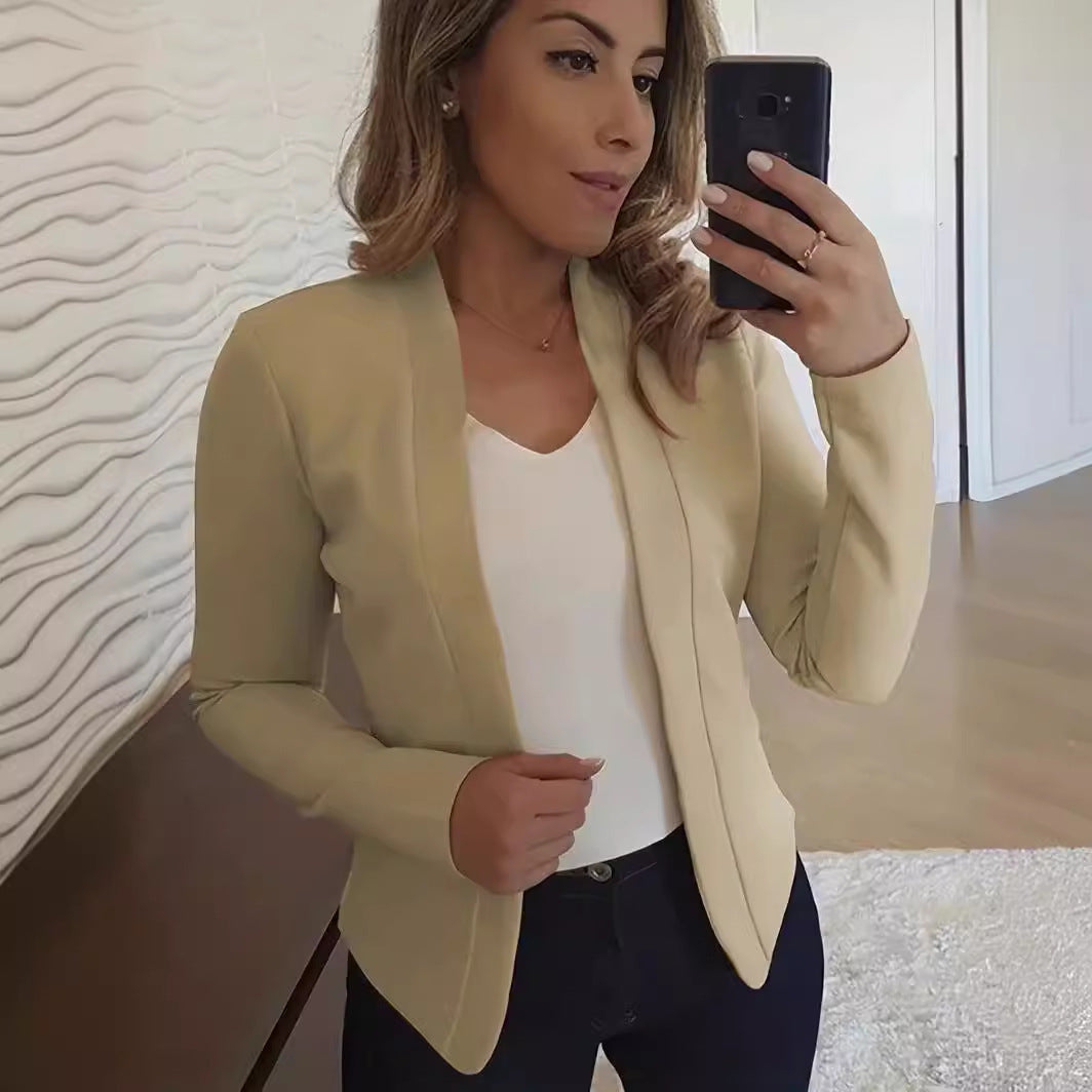 Image of Small Suit Long Sleeve Cardigan Jacket Top