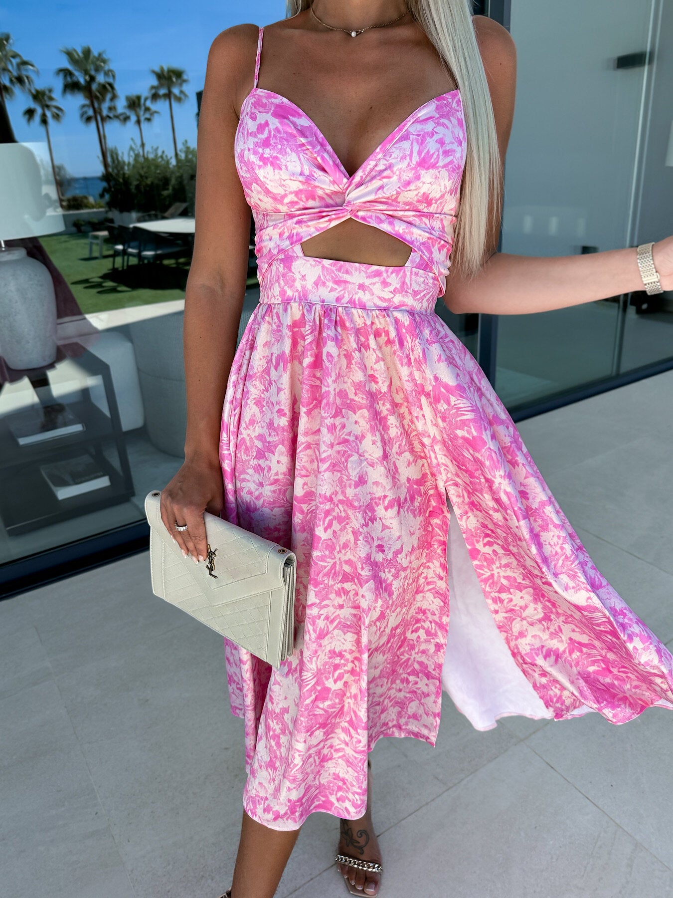 Image of Women's Fashion Hollowed-out Large Skirt Camisole Gown Dress