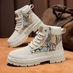 Image of Men's Casual All-match Worker Boot High-top Shoes