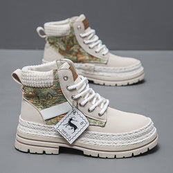 Image of Men's Casual All-match Worker Boot High-top Shoes