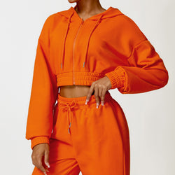 Image of Warm And Loose Long Sleeve Sweater Coat Zipper