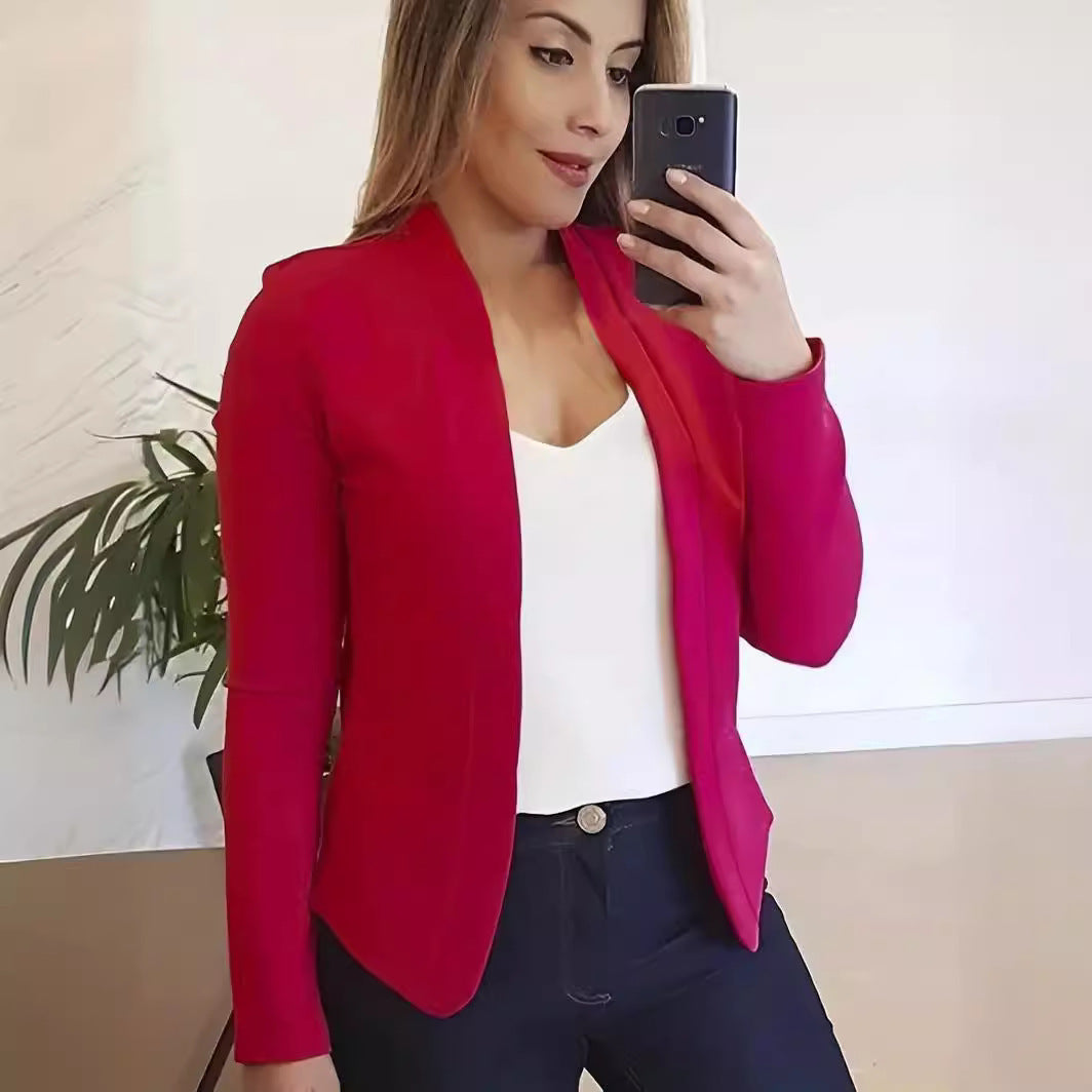 Image of Small Suit Long Sleeve Cardigan Jacket Top