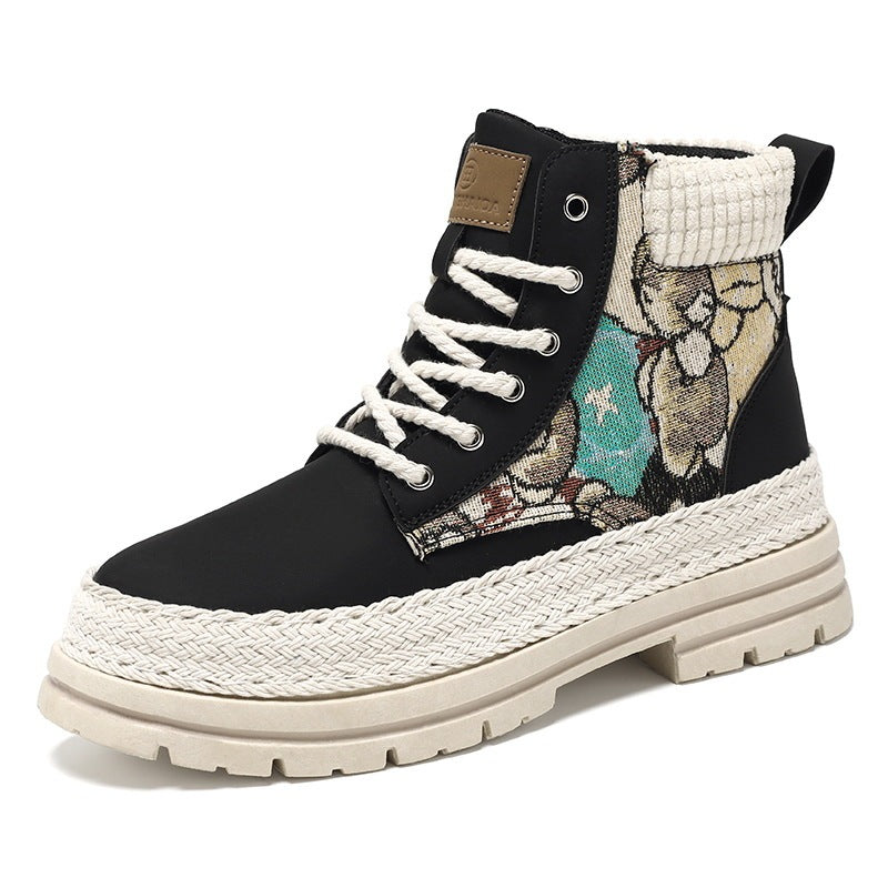 Image of Men's Casual All-match Worker Boot High-top Shoes