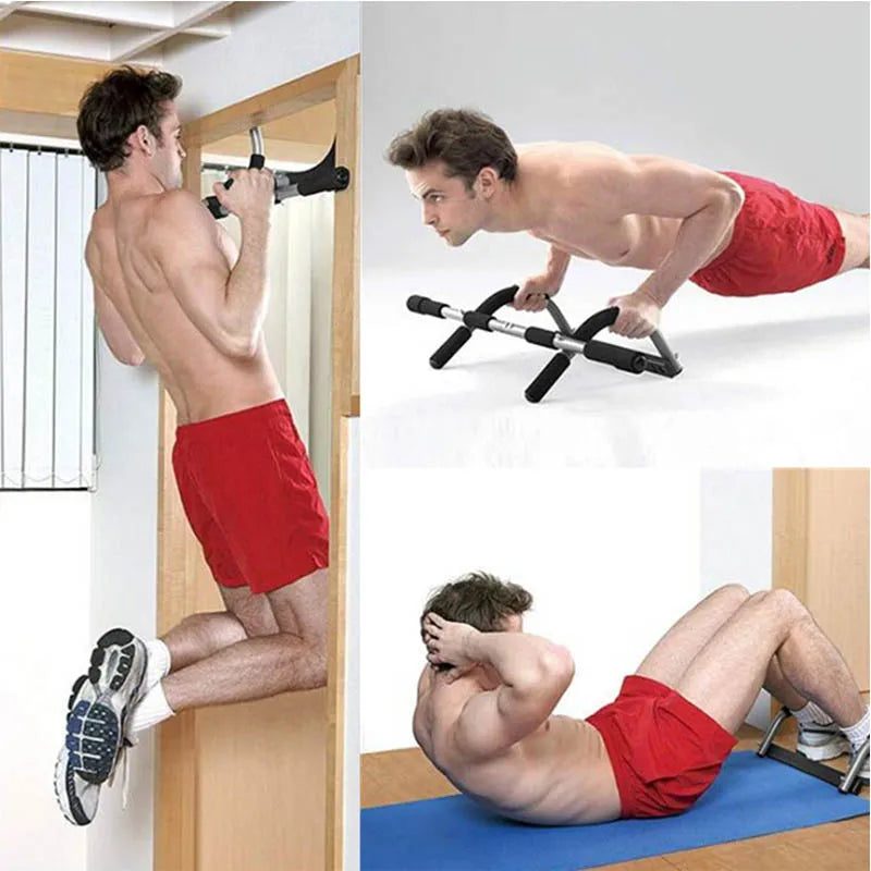 Image of Adjustable Chin up Bar Exercise Home Workout Gym Training Door Frame Horizontal Pull up Bar Sport Fitness Equipments