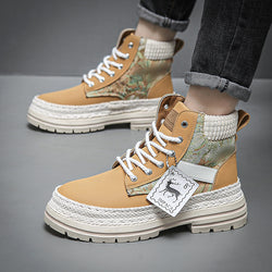 Image of Men's Casual All-match Worker Boot High-top Shoes