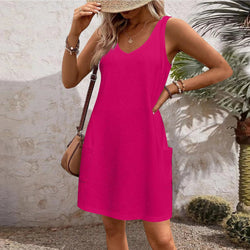 Image of Women's Casual Vest With Pockets Dress